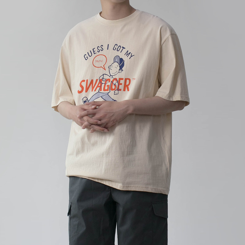 아이다큐 스웨거 나염 반팔 티셔츠 (2Color)
