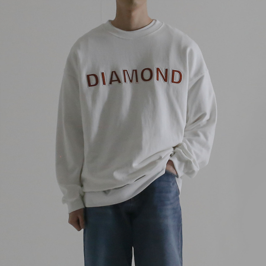 아이다큐 다이아몬드 자수 맨투맨 (3Color)